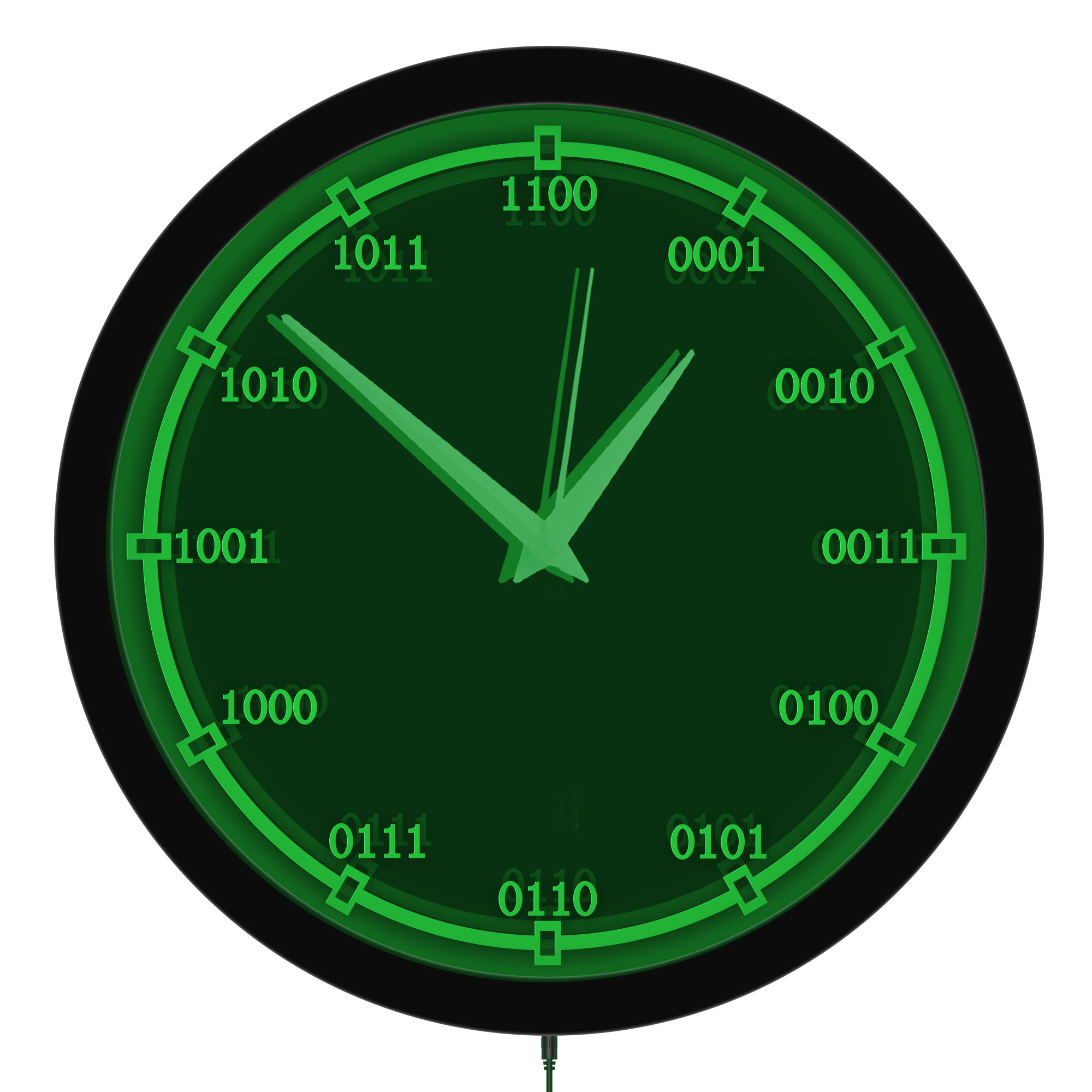 Office Tech Gift Ideas - Binärcode LED-Nachtlicht-Wanduhr für Techniker, Büroarbeiter, Programmierer,