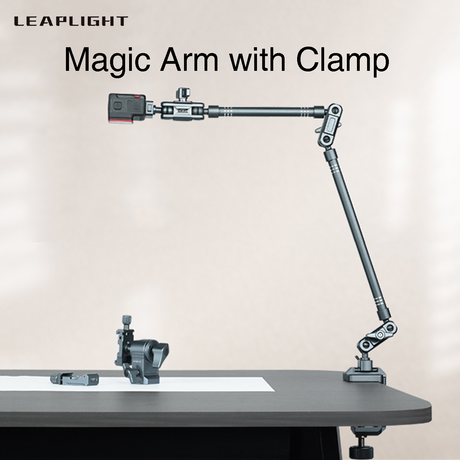 Webcam Stand Clip - LEAPLIGHT Magic Arm W-Klemme, Überkopf-Gelenkarm mit