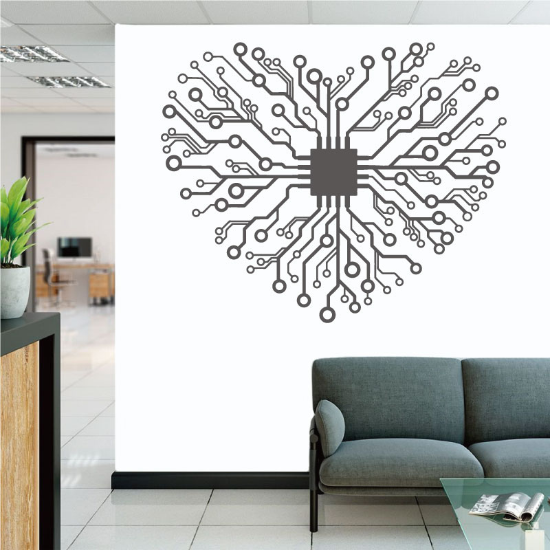 Office Tech Company - Love Chip Tech Company Büro Vinyl