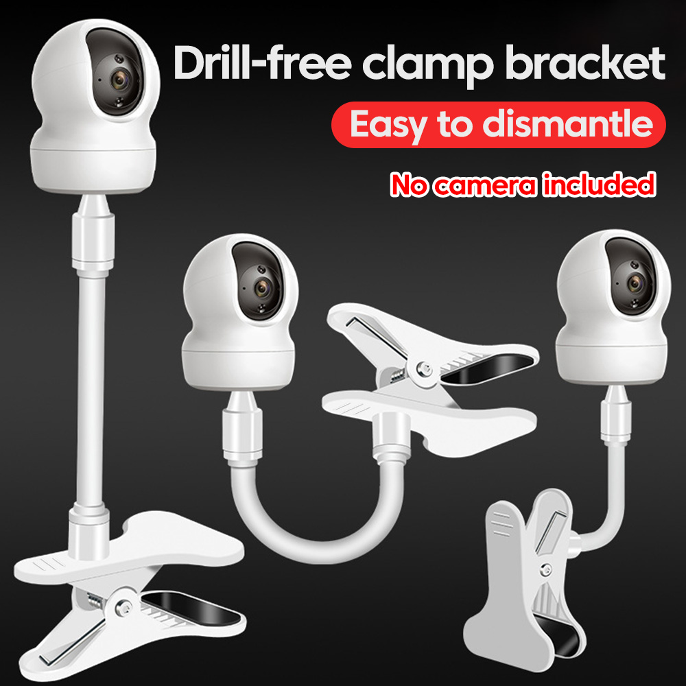 Webcam Stand Clip - Tragbare Flexible Kamera-Klemmhalterung Babyphone Stanzfreier Biegsamer