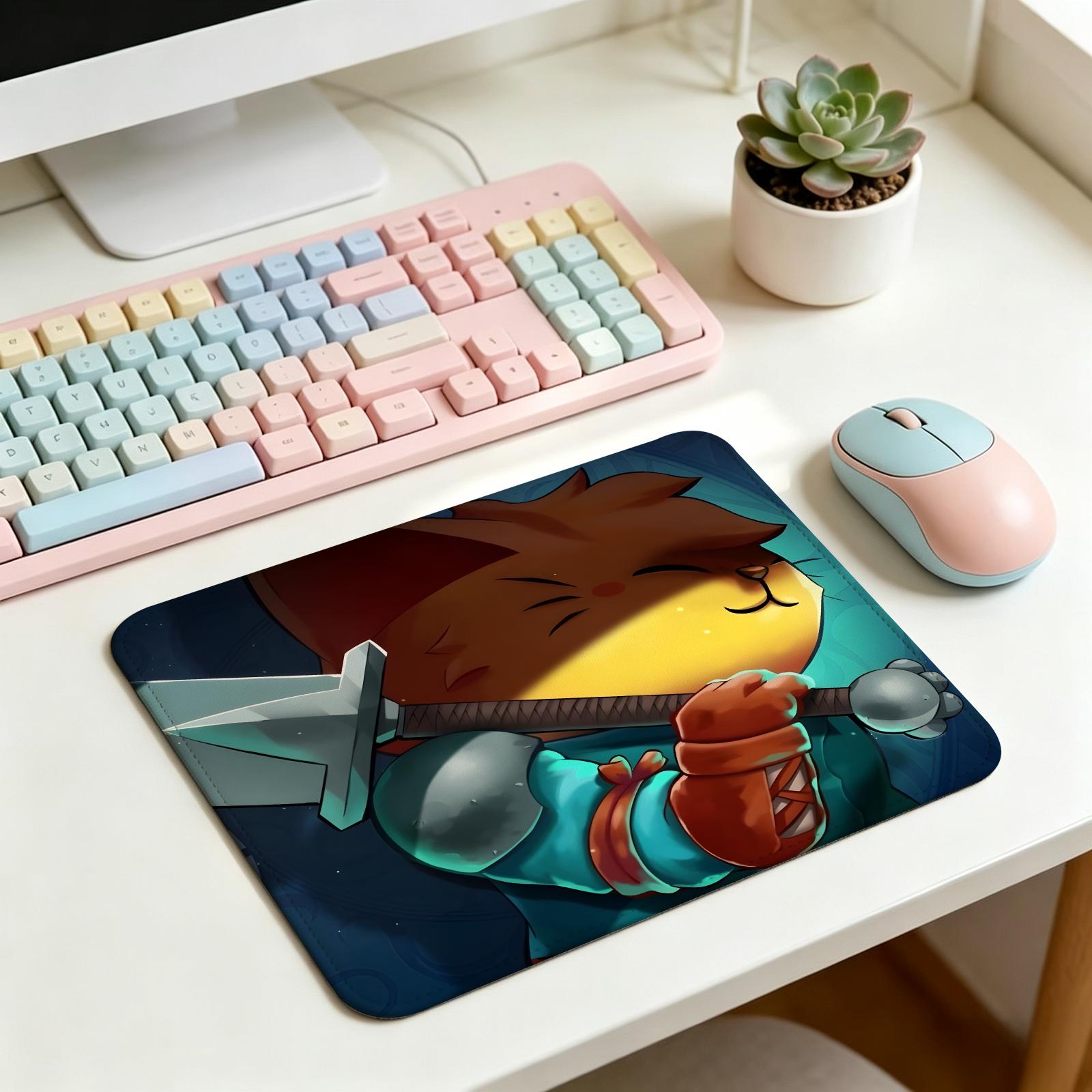 Office Quest - S/M/L Gaming-Matte, verstärkter genähter Rand, Cat
