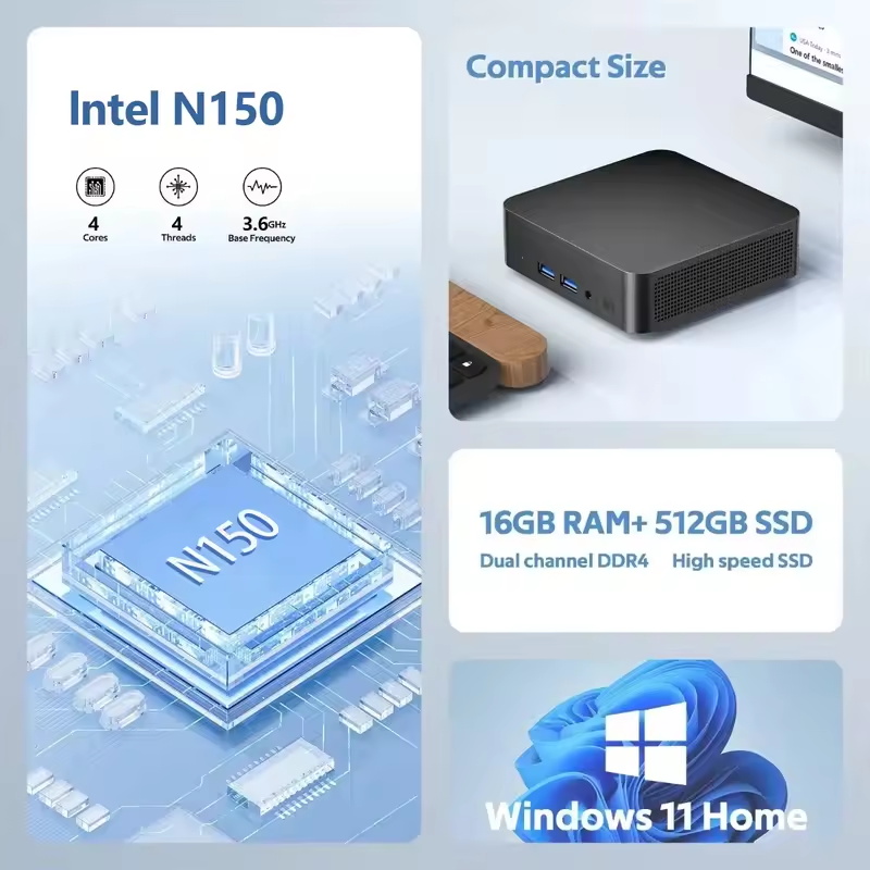 2026 Intel N150 Mini-PC Tragba – Thin Client Mini Pc Bewertung und Preis